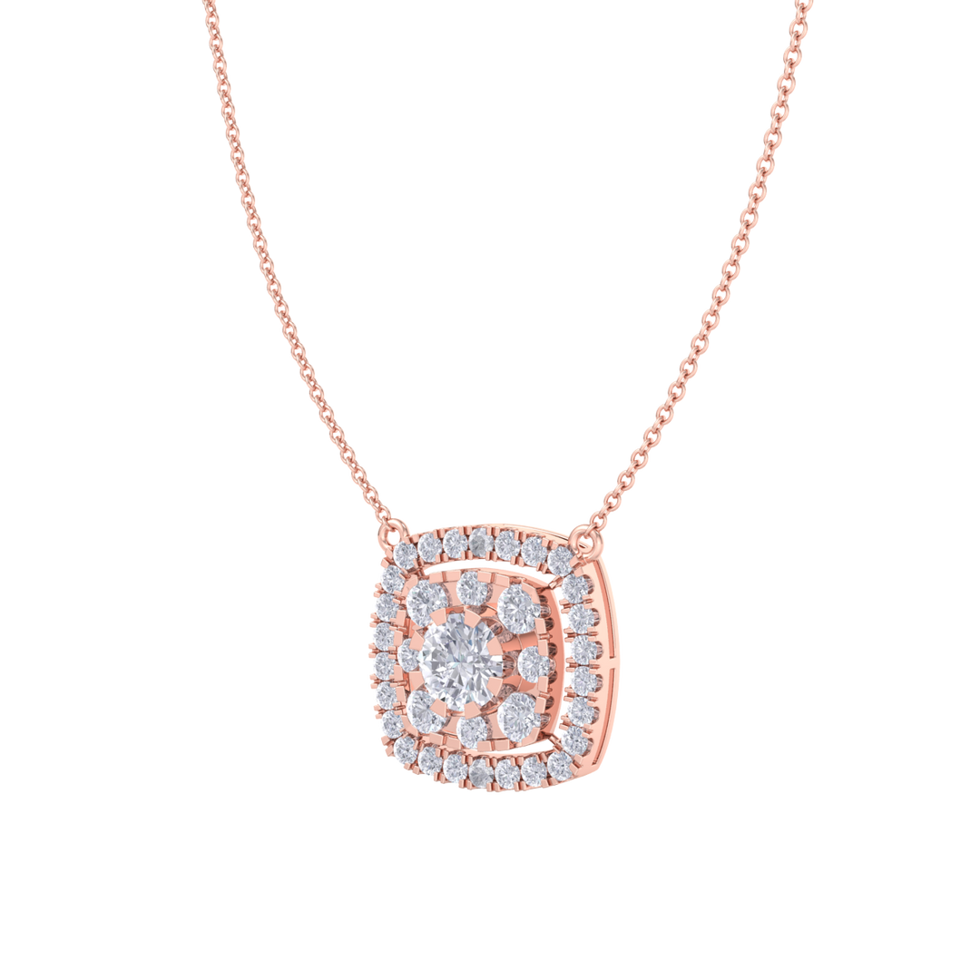 Classic Pendant in white gold with white diamonds of 2.78 ct in weight