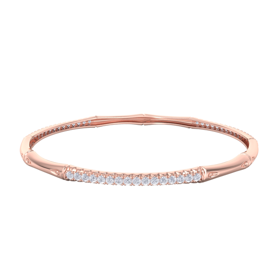 Classic bracelet in rose gold with white diamonds of 2.40 ct in weight