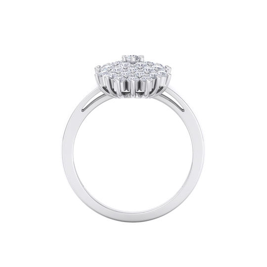 Beautiful ring in white gold with white diamonds of 1.22 ct in weight