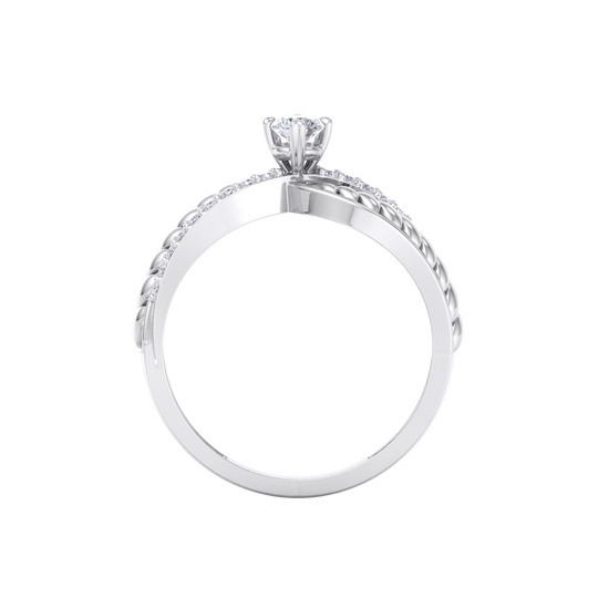 Diamond ring in white gold with white diamonds of 0.22 ct in weight