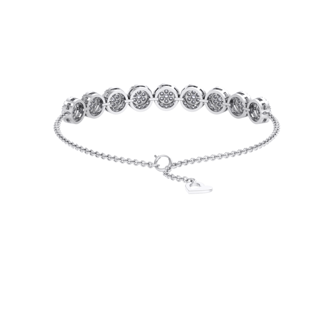 Diamond bracelet in white gold with white diamonds of 1.12 ct in weight