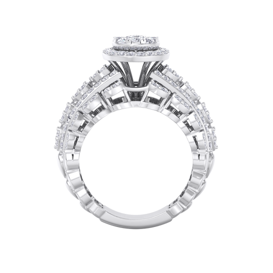 Beautiful Diamond ring in white gold with white diamonds of 1.33 ct in weight
