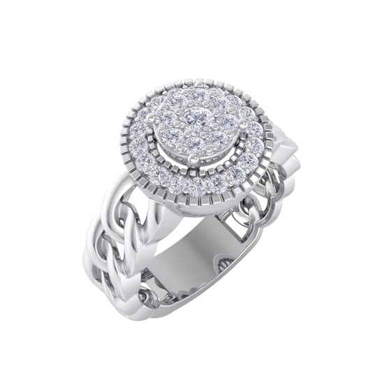 Beautiful ring in white gold with white diamonds of 0.41 ct in weight