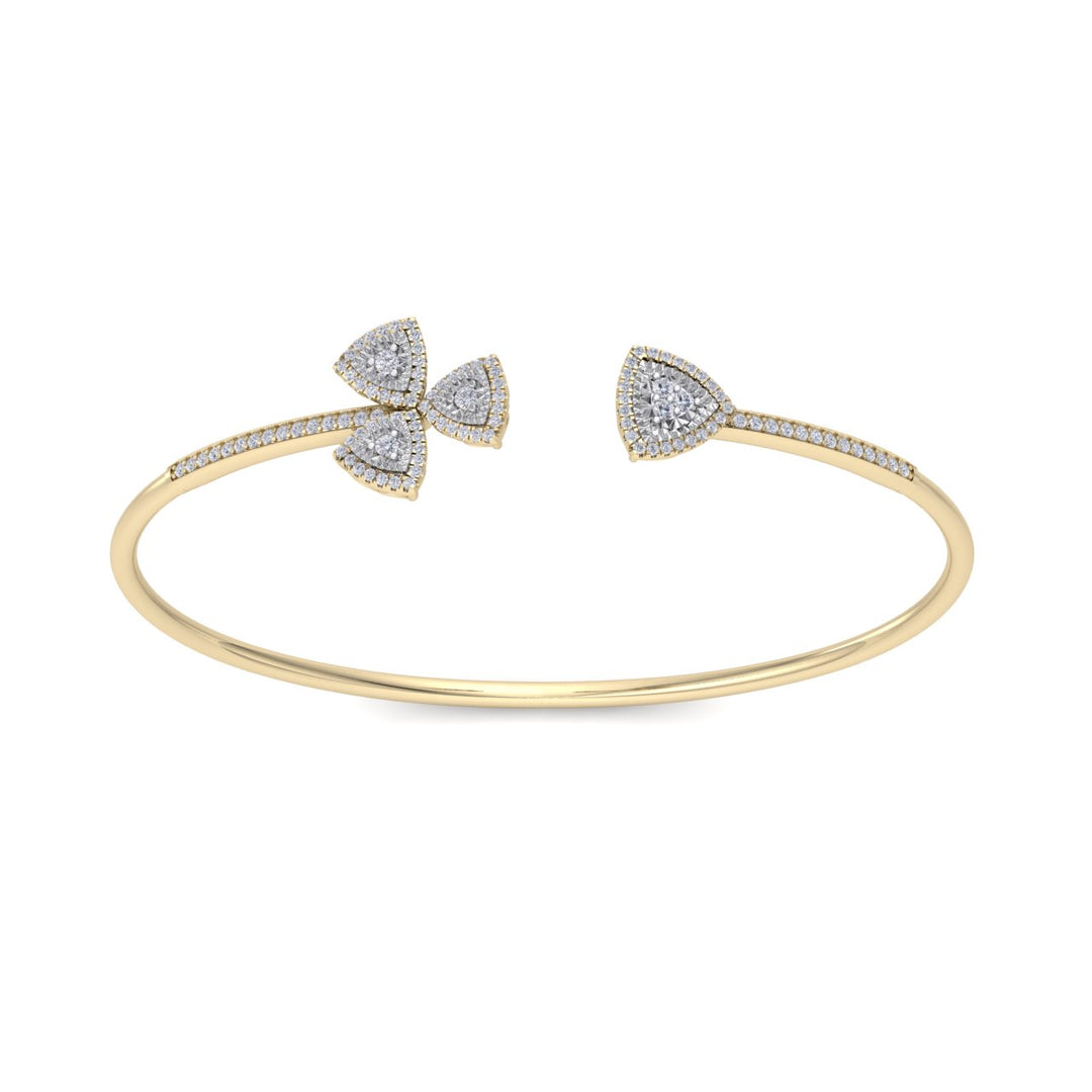 Bracelet in yellow gold with white diamonds of 0.53 ct in weight