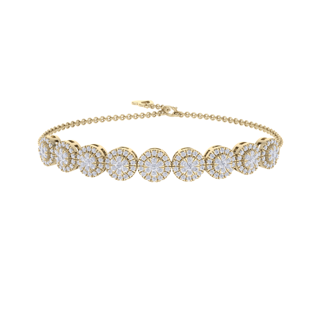 Diamond bracelet in white gold with white diamonds of 1.12 ct in weight