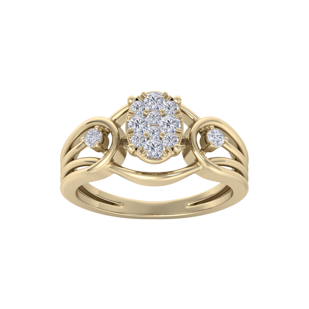 Beautiful ring in white gold with white diamonds of 0.36 ct in weight
