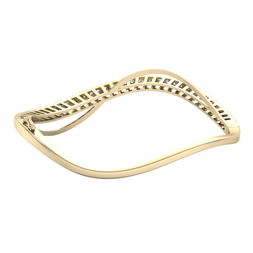 Stylish bracelet in white gold with white diamonds of 1.08 ct in weight