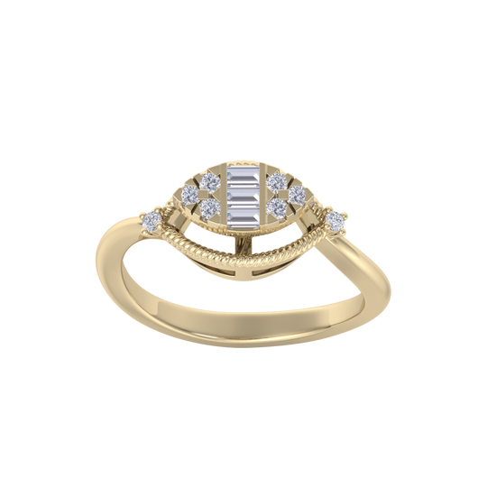 Elegant ring in white gold with white diamonds of 0.22 ct in weight
