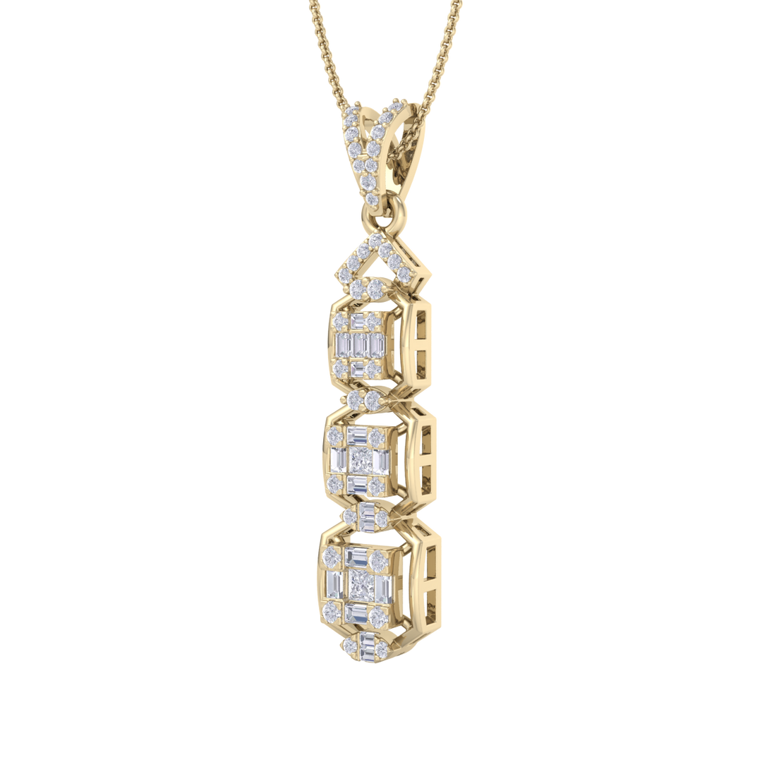 Pendant in rose gold with white diamonds of 0.63 ct in weight