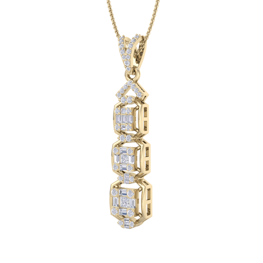 Pendant in rose gold with white diamonds of 0.63 ct in weight