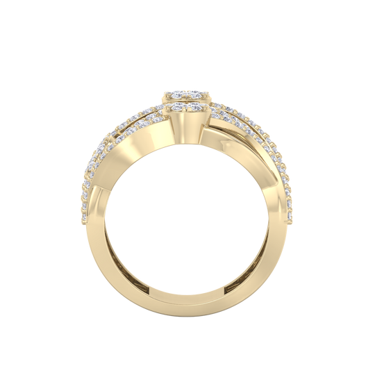 Diamond ring in rose gold with white diamonds of 0.82 ct in weight