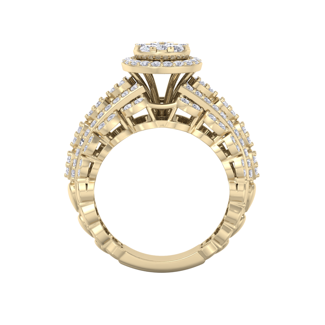 Beautiful Diamond ring in rose gold with white diamonds of 1.33 ct in weight
