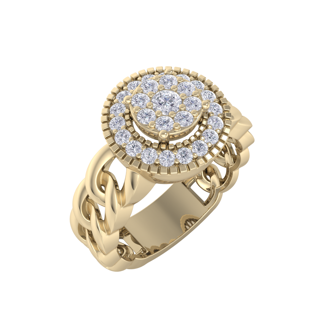Beautiful ring in rose gold with white diamonds of 0.41 ct in weight