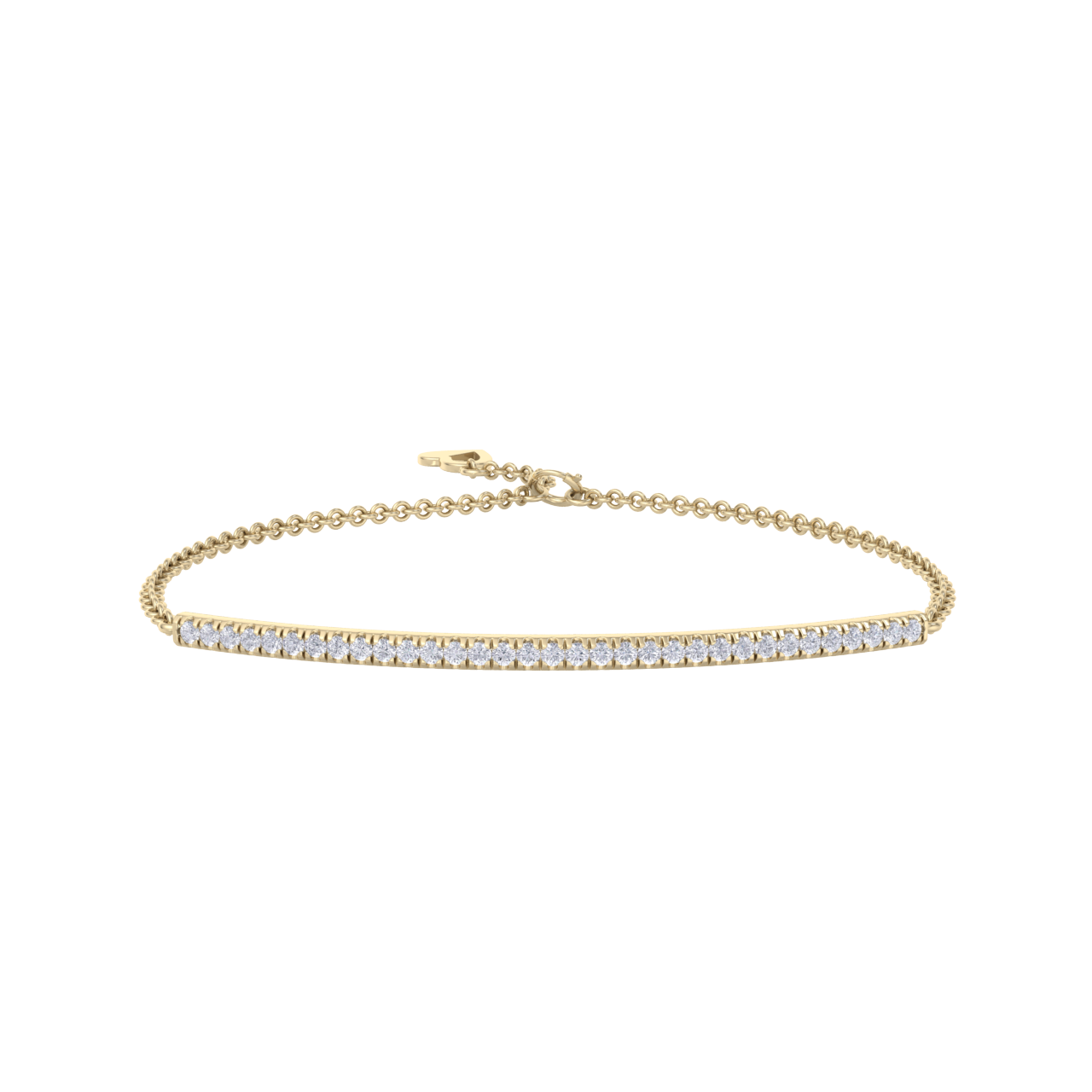 Classic bracelet in yellow gold with white diamonds of 0.31 ct in weight