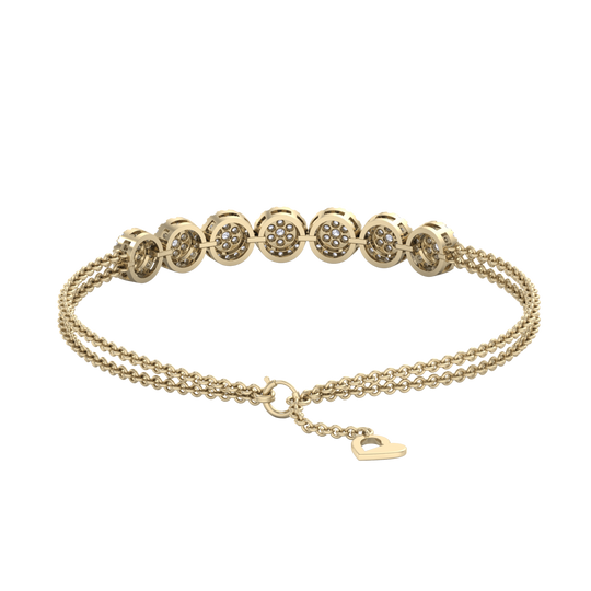 Classic bracelet in rose gold with white diamonds of 1.12 ct in weight
