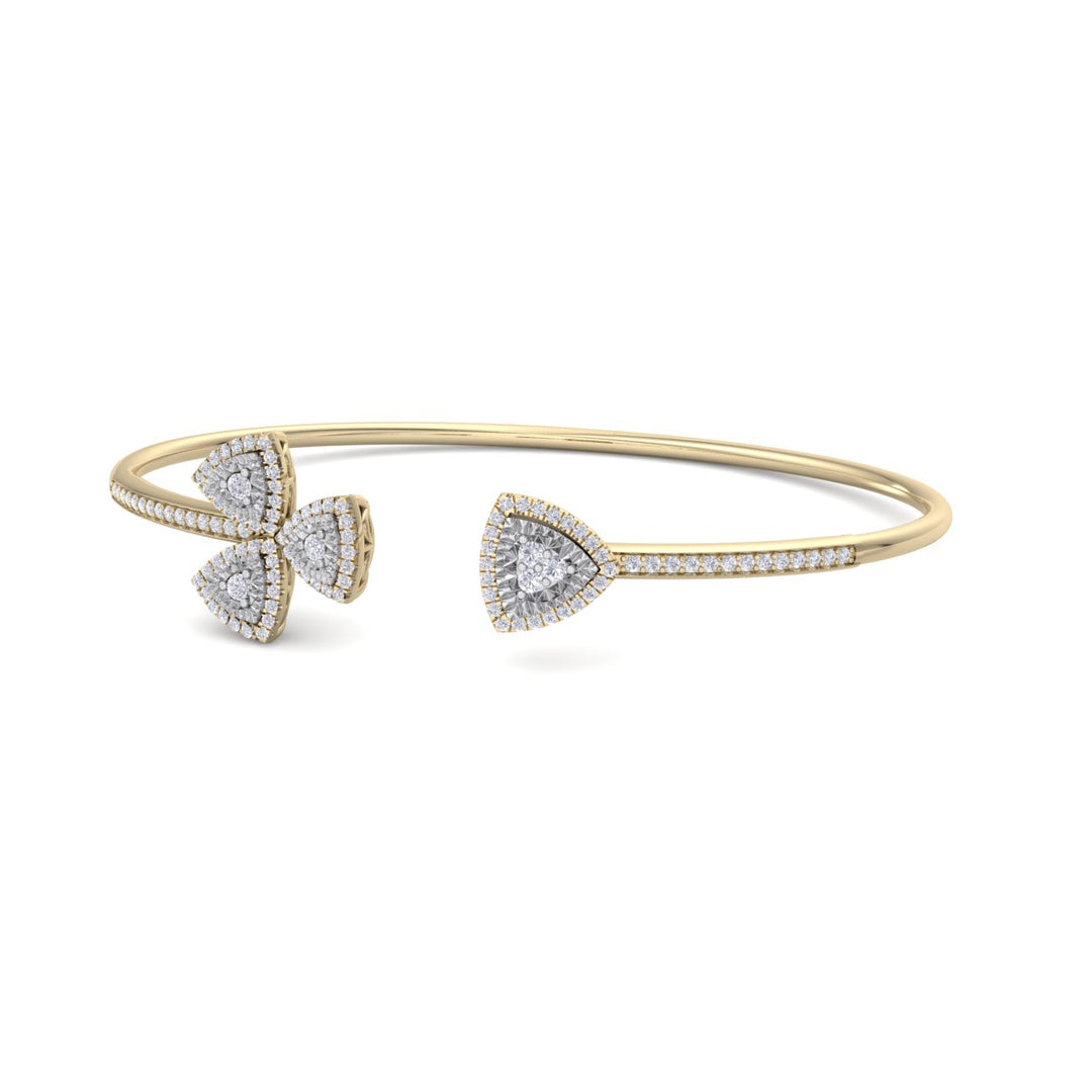 Bracelet in yellow gold with white diamonds of 0.53 ct in weight